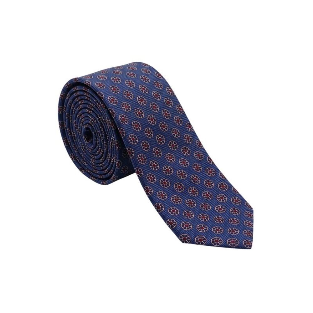 Canali Blue Micro Pattern 100% Silk Tie